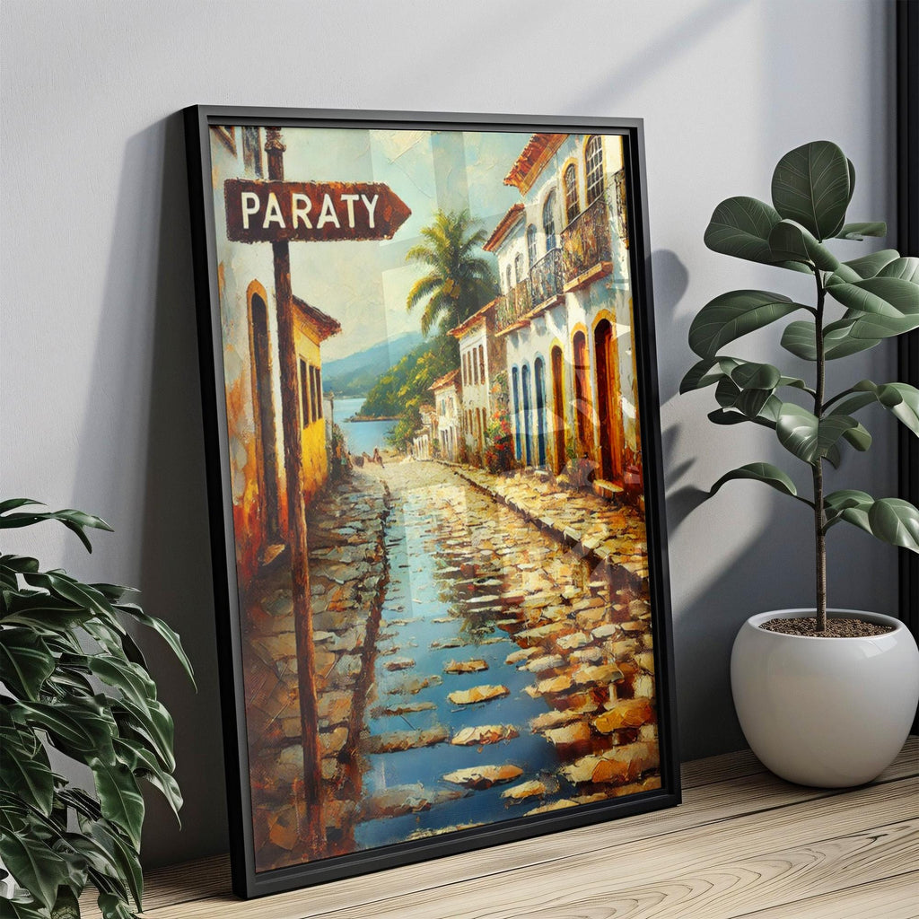 Rio de Janeiro Paraty Wall Art Print, Brazil Travel Poster, Housewarming Gift, Coastal Decor, South American Travel Art