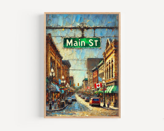 Main St Wall Art, Main Street Print, Vancouver Art, Canada Gift, Travel Print, Travel Poster, Housewarming Gift, Canada Artwork