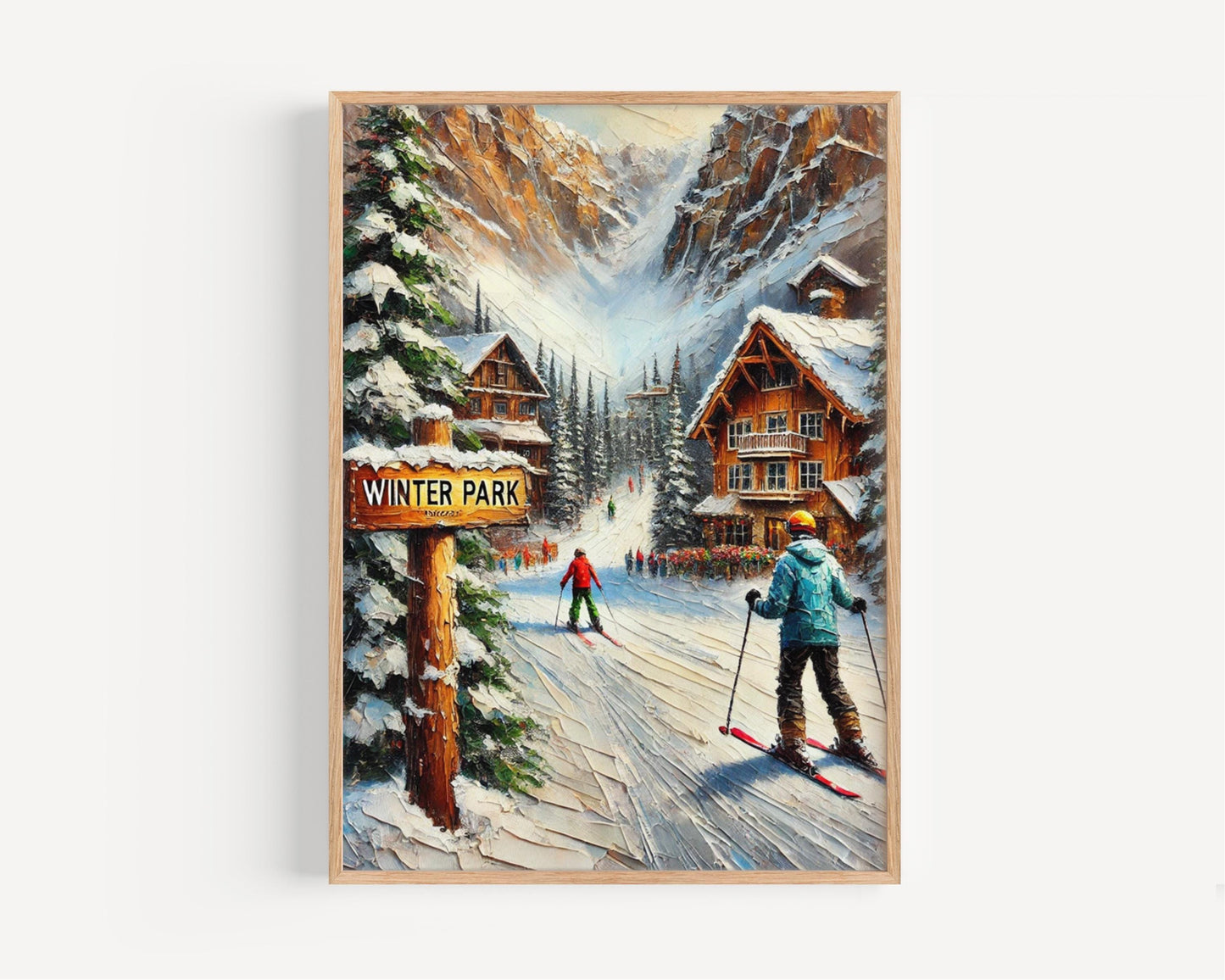 Winter Park Ski Print: Colorado Mountain Landscape Travel Poster