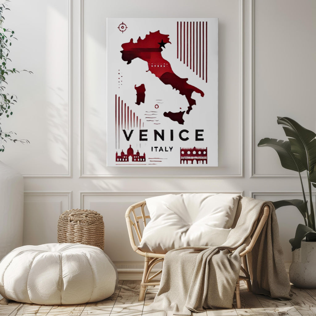 Italy Venice Wall Art Print - Travel Decor, Housewarming & College Gift, Italy Home Wall Artwork, Italian Travel Poster