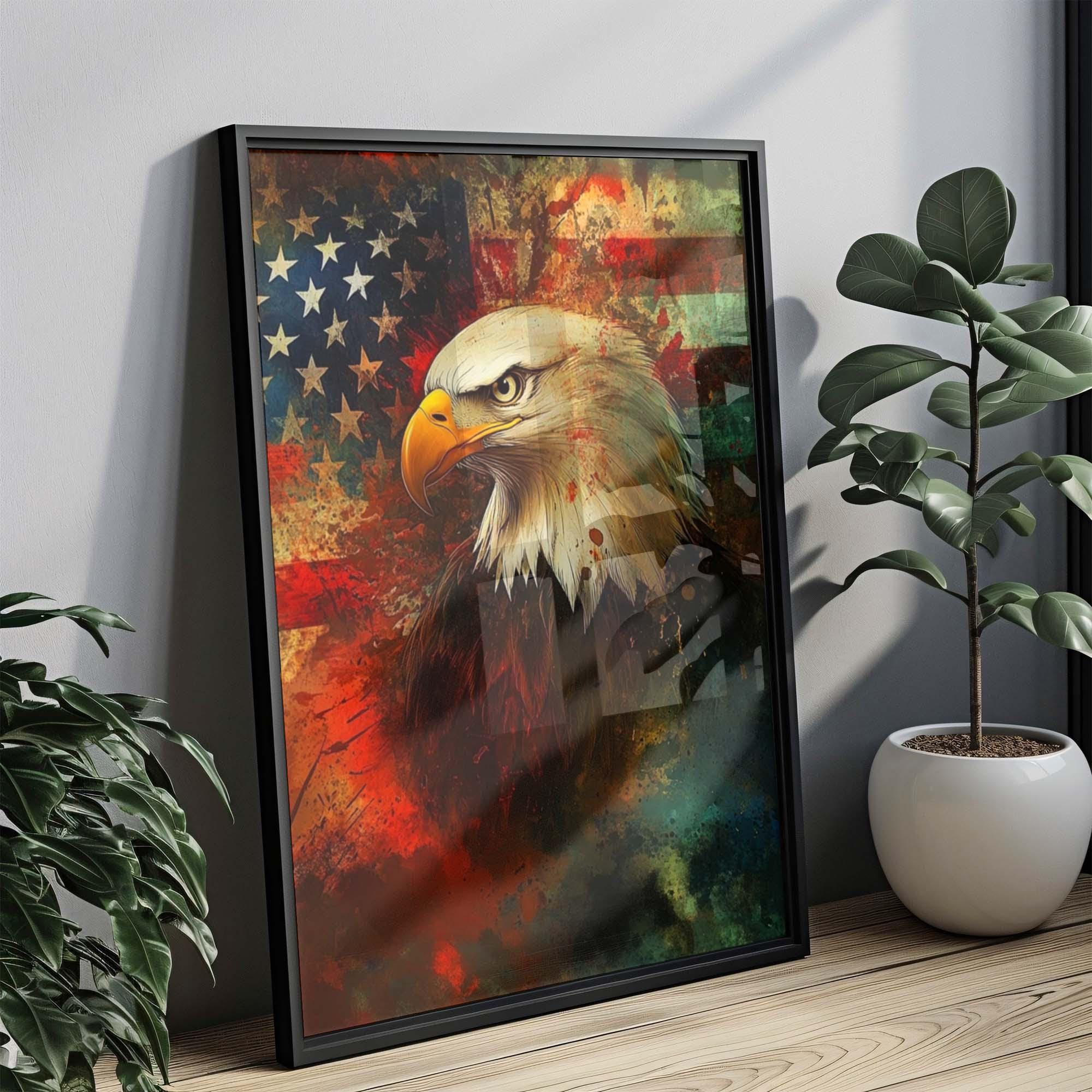 Bald Eagle Wall Art Patriotic - USA