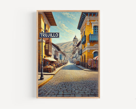 Travel Wall Art Trujillo Print Peru Souvenir Travel Poster South American Art Housewarming Gift