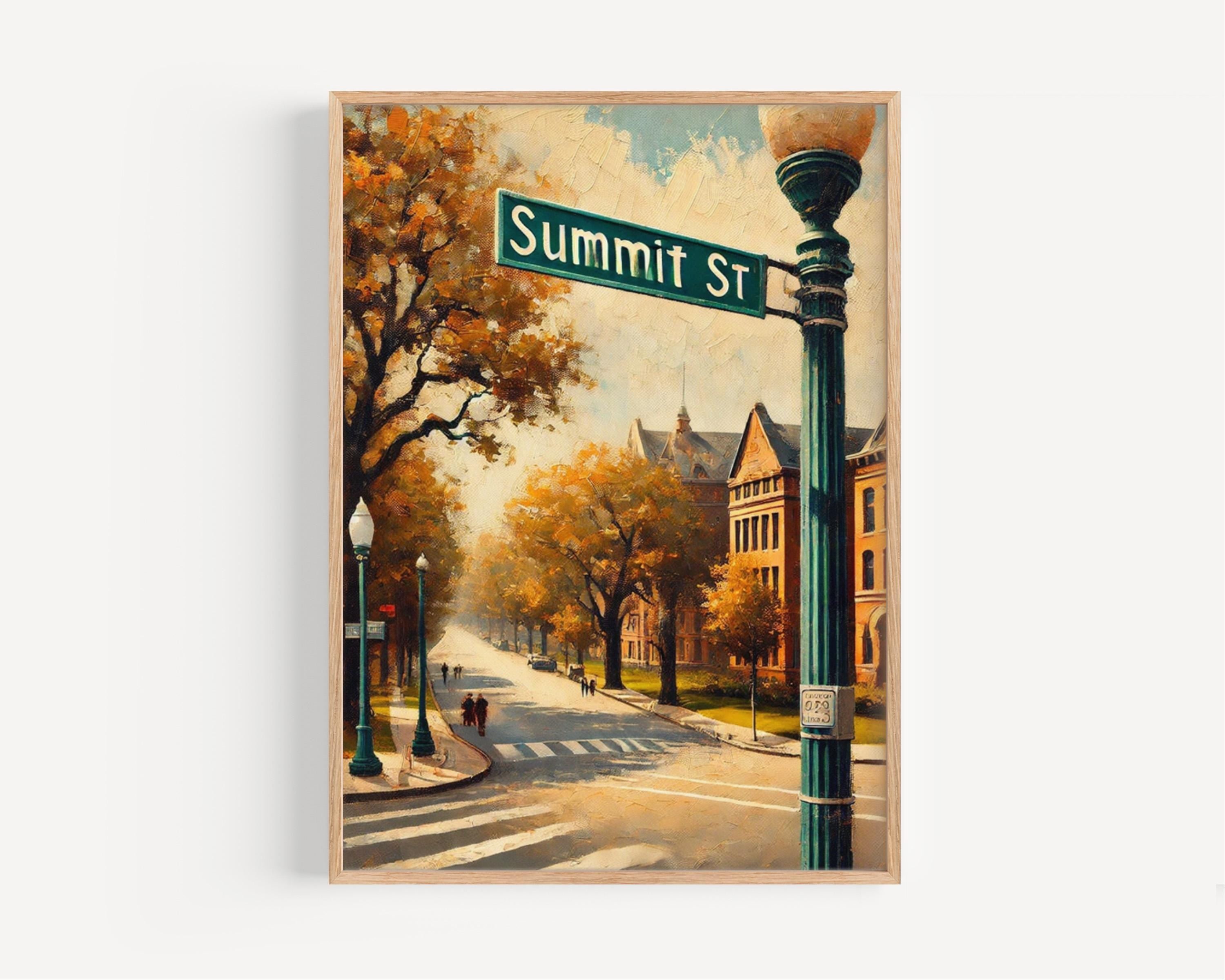 Columbus Ohio Print: Summit Street Art - Midwestern Travel Poster