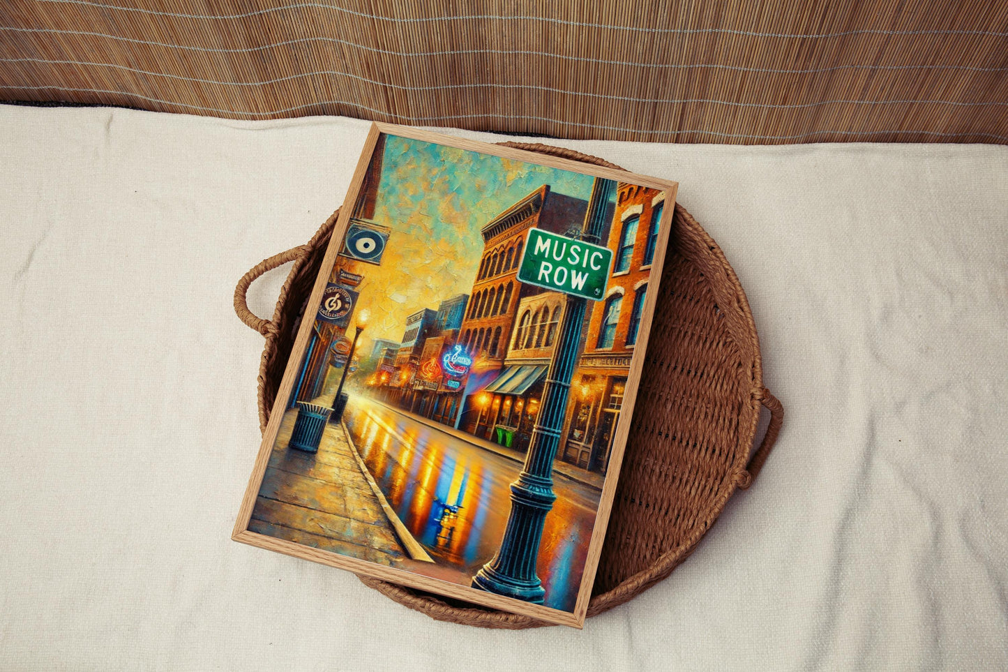 Music Row Wall Art Nashville Print Tennessee Art Personalized City Gift Travel Poster Souvenir