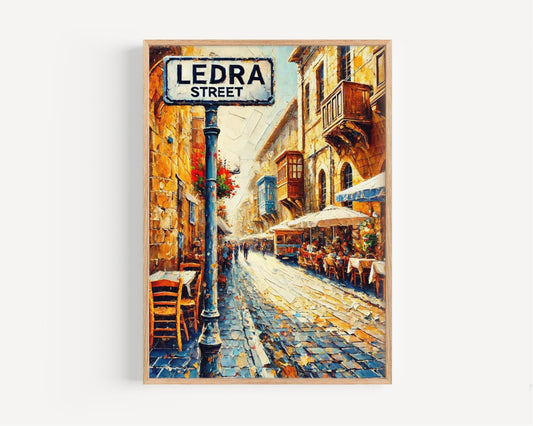 European Cyprus Ledra St Wall Art Print - Travel Poster, European Decor, Cyprus Gift, Housewarming & Travel Wall Art