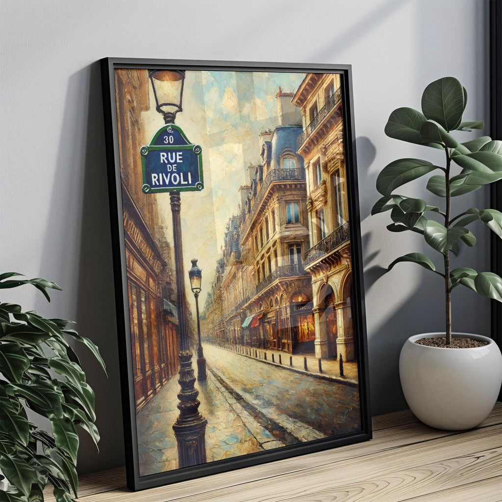 Rue de Rivoli Wall Art Paris Print France Art, Cityscape Travel Poster, French Street Sign Gift, Home Decor, Unframed or Framed