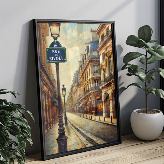 Rue de Rivoli Wall Art Paris Print France Art, Cityscape Travel Poster, French Street Sign Gift, Home Decor, Unframed or Framed