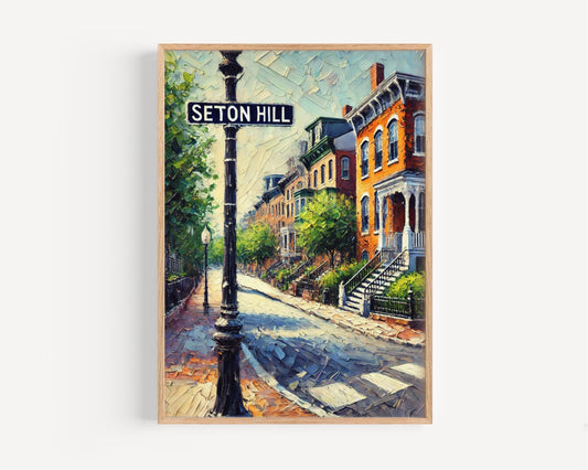 Baltimore Wall Art Seton Hill Print Travel Poster Maryland Gift USA Home Decor Housewarming