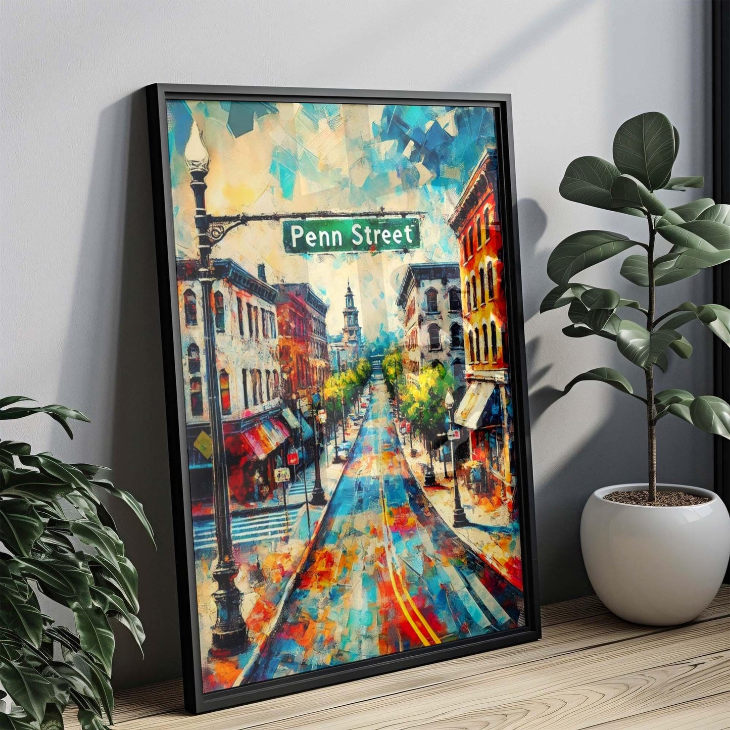 Penn St Print Reading Artwork Travel Poster Pennsylvania Wall Art Housewarming Gift Decor