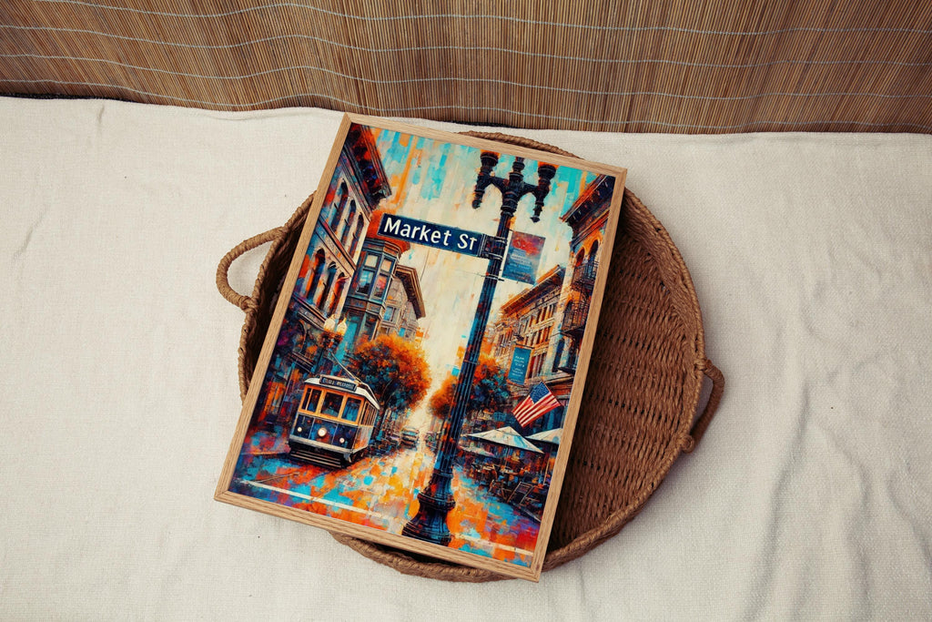 Market St Travel Print - Chattanooga, Tennessee, USA