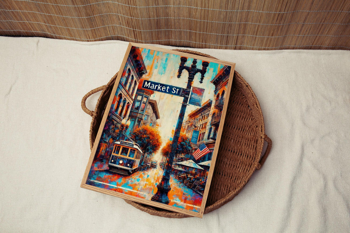 Market St Travel Print - Chattanooga, Tennessee, USA