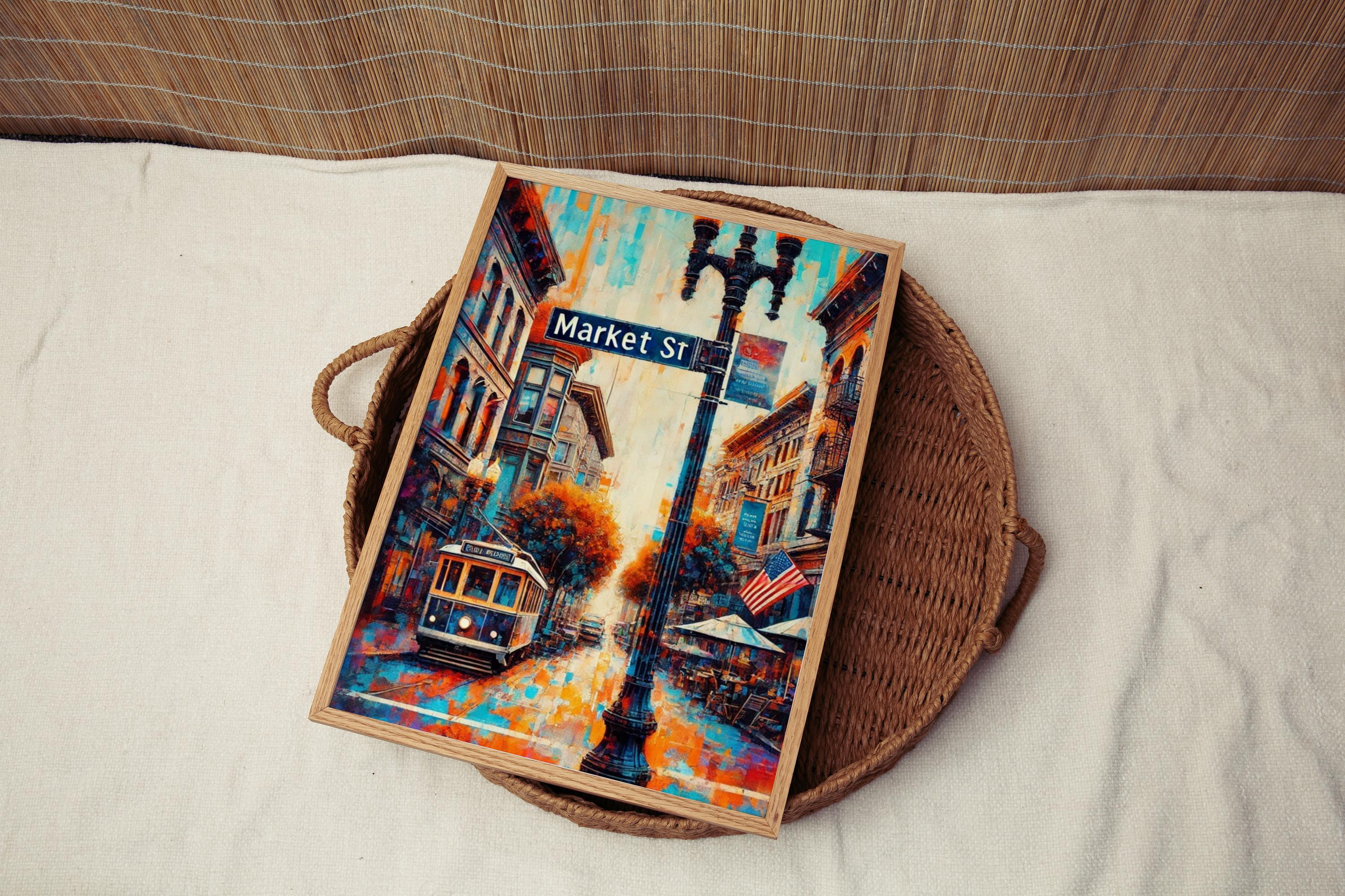 Market St Travel Print - Chattanooga, Tennessee, USA