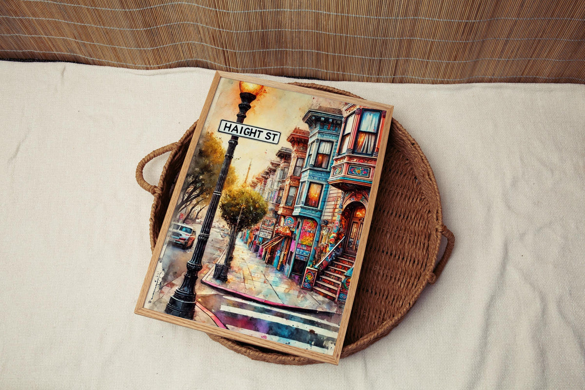 Haight Street Print Vintage - San Francisco, California, USA