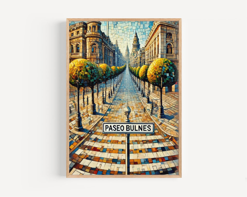 Paseo Bulnes Print Fine Art - Santiago, Chile