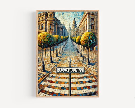 Paseo Bulnes Santiago Chile Print: Fine Art Travel Souvenir