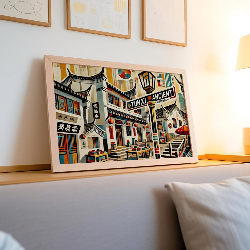 Tunxi Ancient Street Print Vintage - Huangshan, China