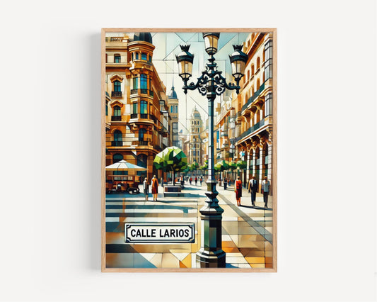 Calle Larios Wall Art, Málaga Spain Print, Mediterranean Cityscape, Travel Souvenir, Fine Art Poster, Spain Artwork, Personalized Gift