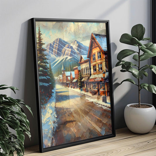 Alberta Jasper Wall Art Print, Canada Travel Poster, Canadian Souvenir, Housewarming Gift, Alberta Travel Decor, Jasper Gift Idea