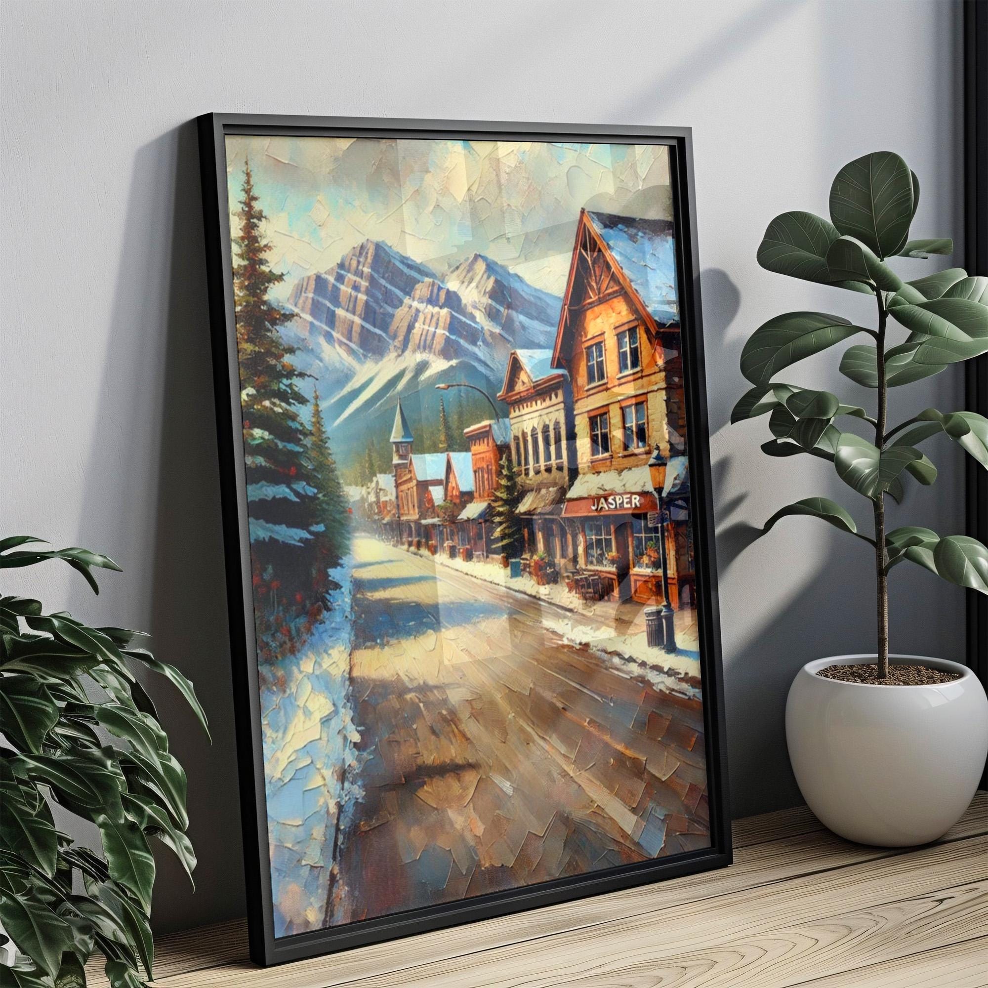 Alberta Jasper Wall Art Print, Canada Travel Poster, Canadian Souvenir, Housewarming Gift, Alberta Travel Decor, Jasper Gift Idea