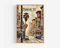 Taraval St Map Wall Art - San Francisco, California, USA