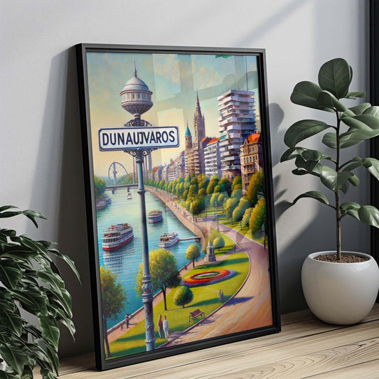 Dunaujvaros Art Print - Hungary City Wall Art, Travel Poster, Dunaujvaros Home Decor, Housewarming Gift, Hungarian Travel Artwork