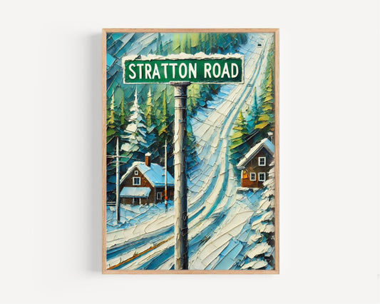 Stratton Road Wall Art, Rutland Print, Vermont Art, “City” Gift, Travel Souvenir, Travel Poster,  “State” Art, PERSONALIZED GIFT