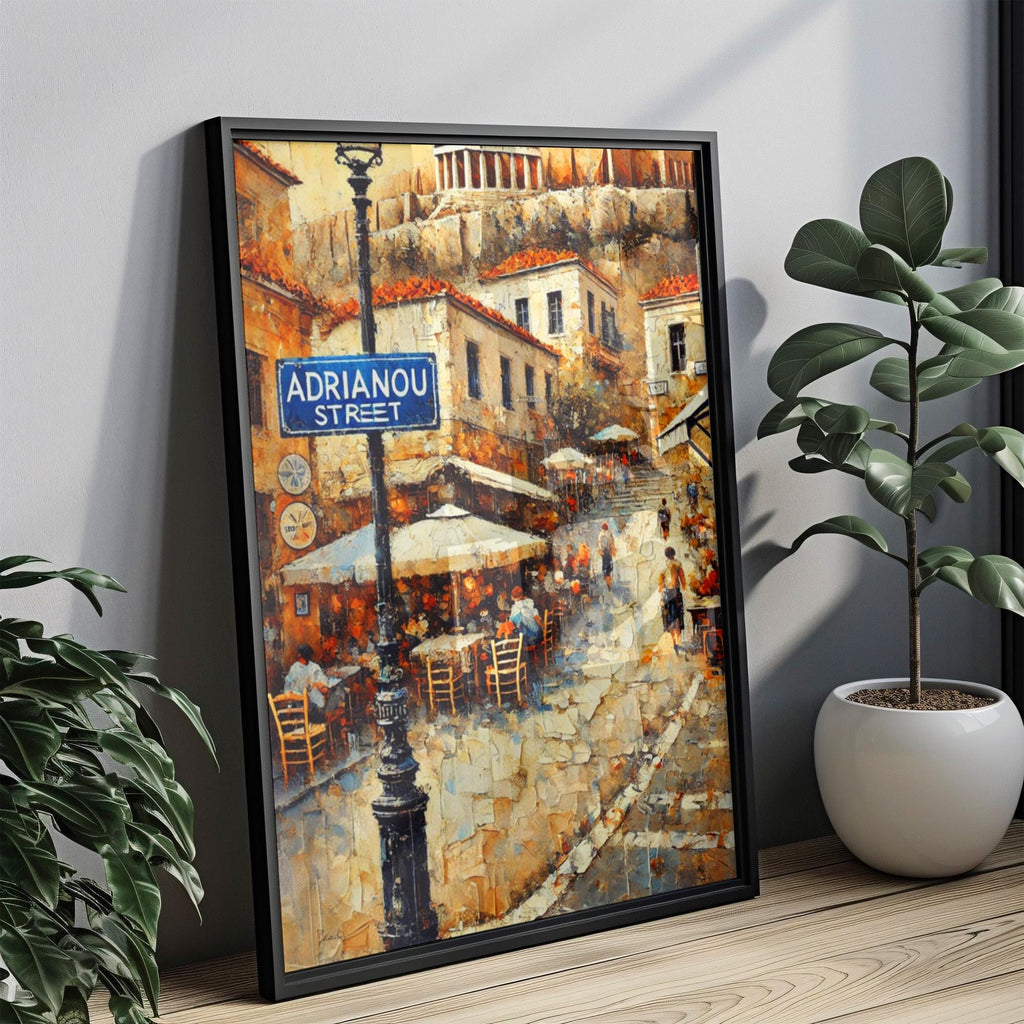 Adrianou Street Greece Wall Art | Athens Cityscape Poster | Travel Souvenir | Old Town Decor | Greece Gift | Unframed Artwork