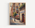 Americka Street Cubism Art Print: Prague Bohemian District Travel Poster