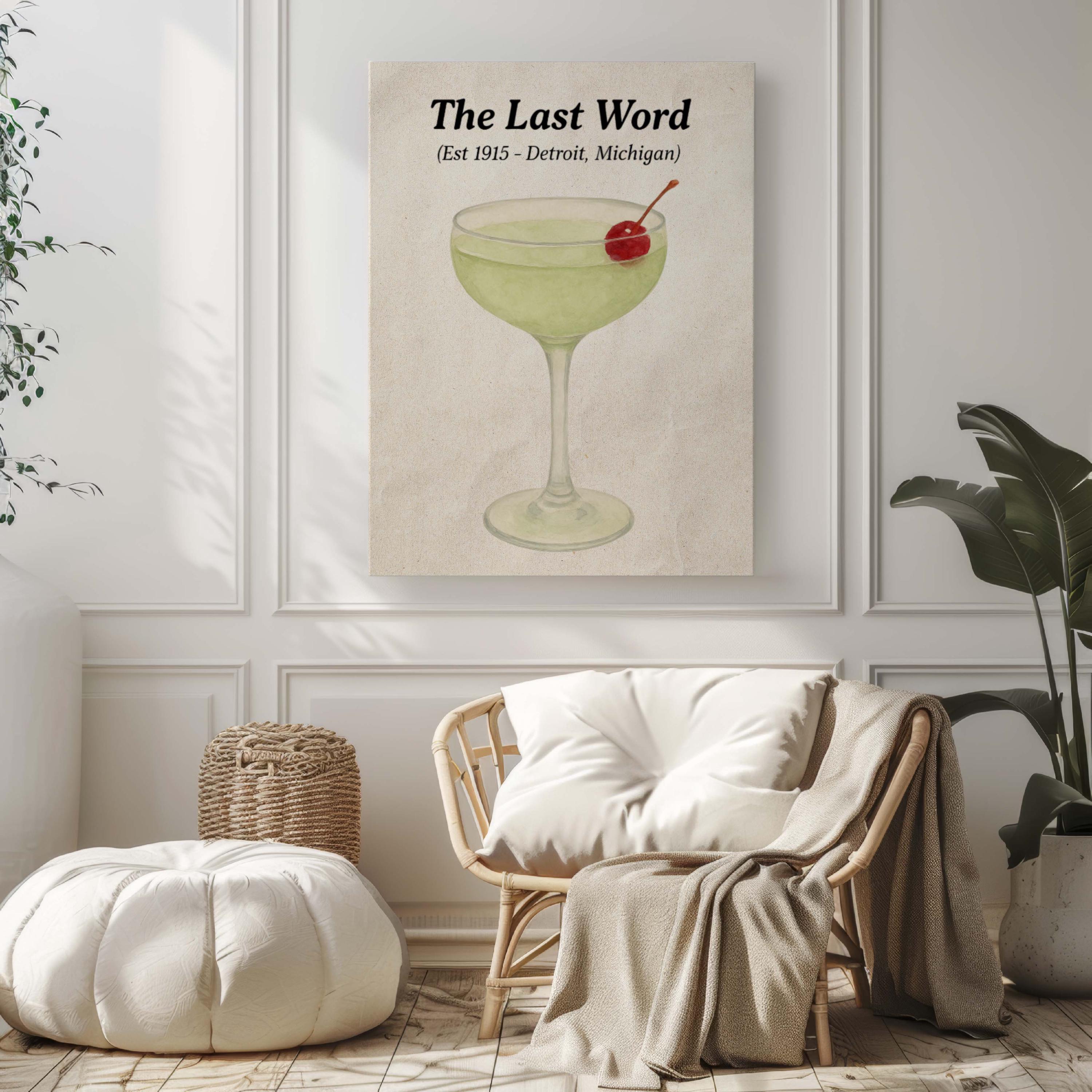Last Word Cocktail Vintage Wall Art
