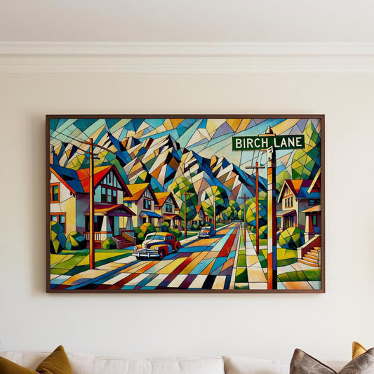 Birch Ln Wall Art Print - Colorado Travel Poster, Boulder Art, Housewarming Gift, Colorado Souvenir, Birch Lane Decor