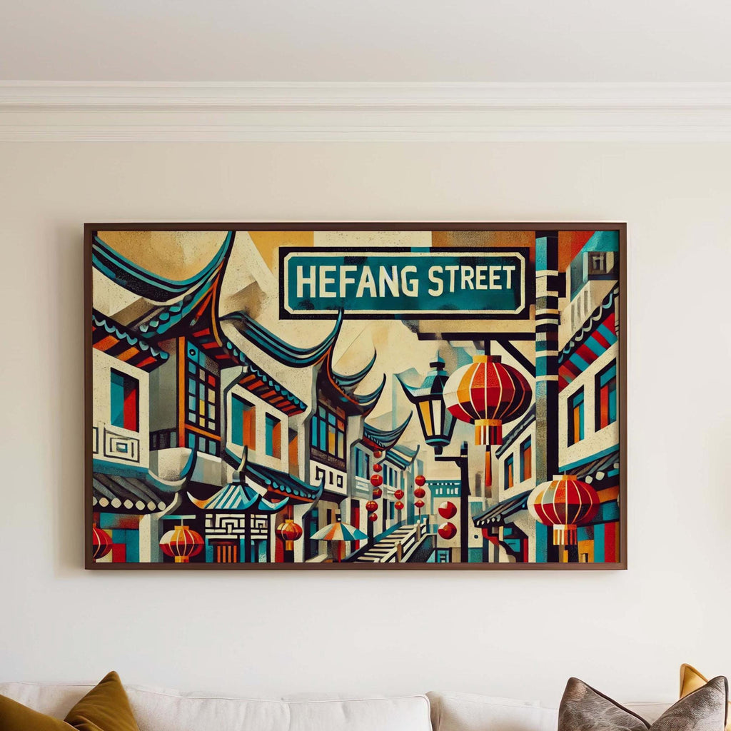 Hefang Street - Hangzhou Art Wall Wall Art Print – Hefang Street - Hangzhou Art Wall, USA, North America