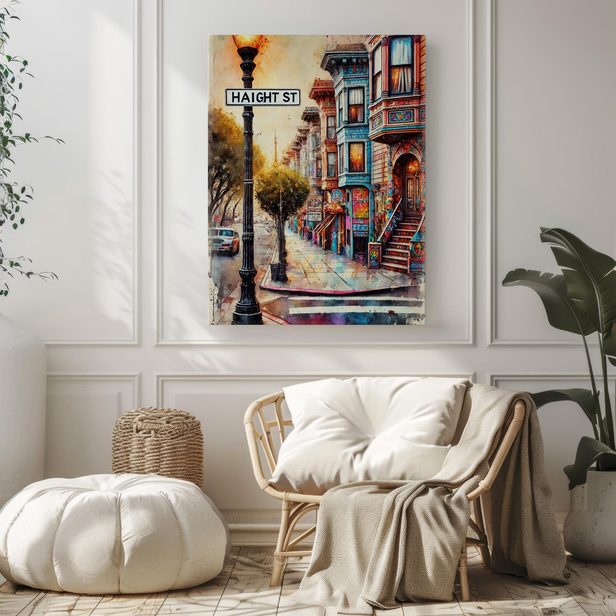 Haight Street Print Vintage - San Francisco, California, USA