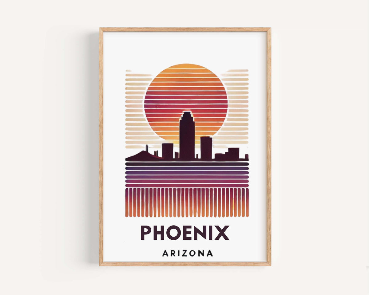 Phoenix Desert Print - Phoenix, Arizona, USA