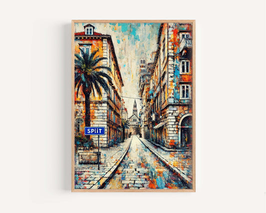 Split Art Croatian City Gift – Split Wall Art Travel Print & Poster, European Home Decor, Housewarming Croatia Artwork