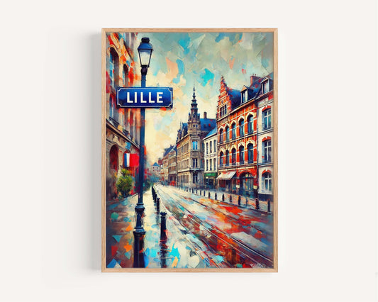 Lille Art Print - French Wall Art Travel Poster, European Artwork, Housewarming Gift, Lille France Home Decor, Travel Wall Decor