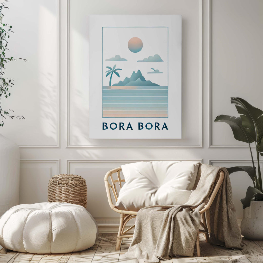 Bora Bora Tropical Print - Bora Bora, French Polynesia