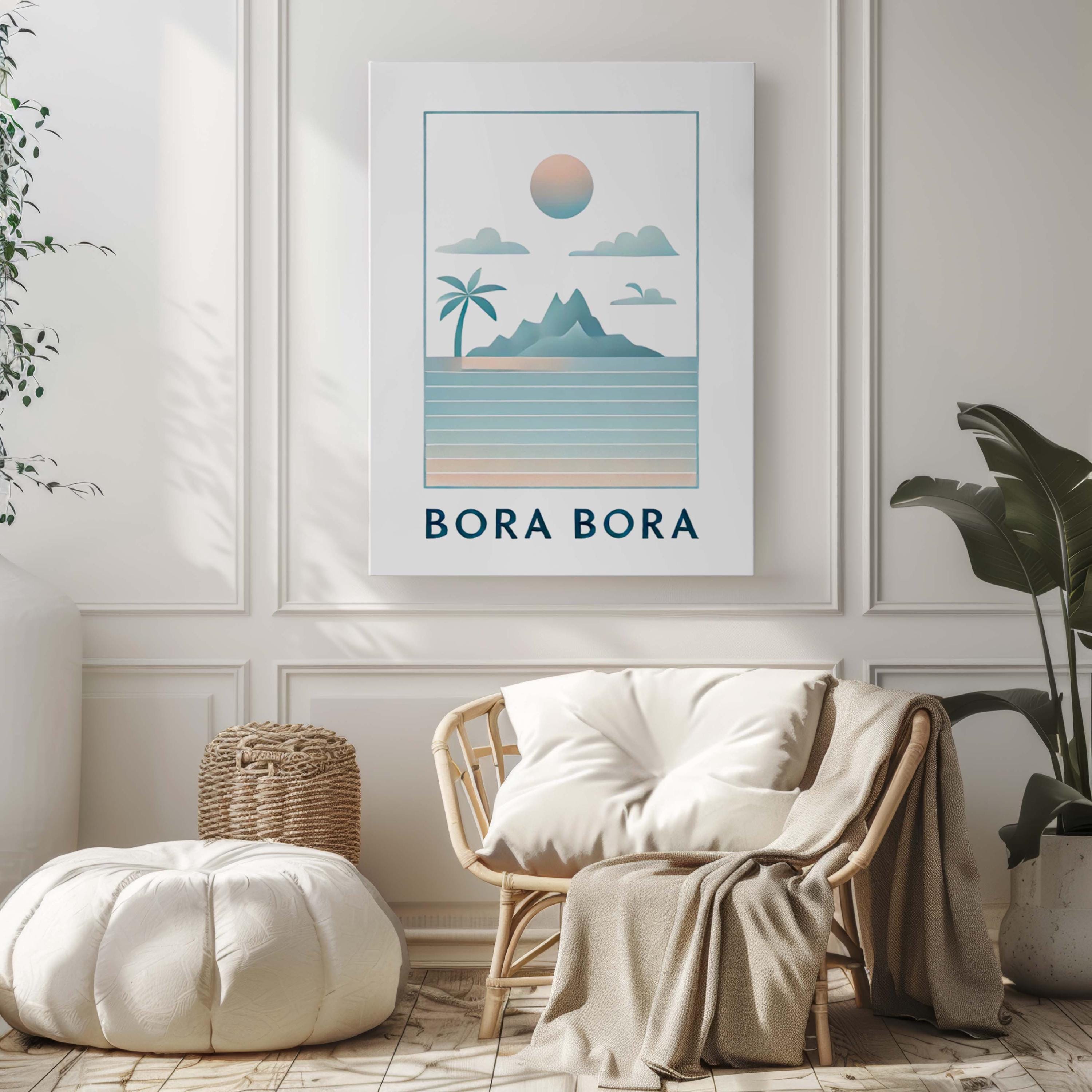 Bora Bora Tropical Print - Bora Bora, French Polynesia