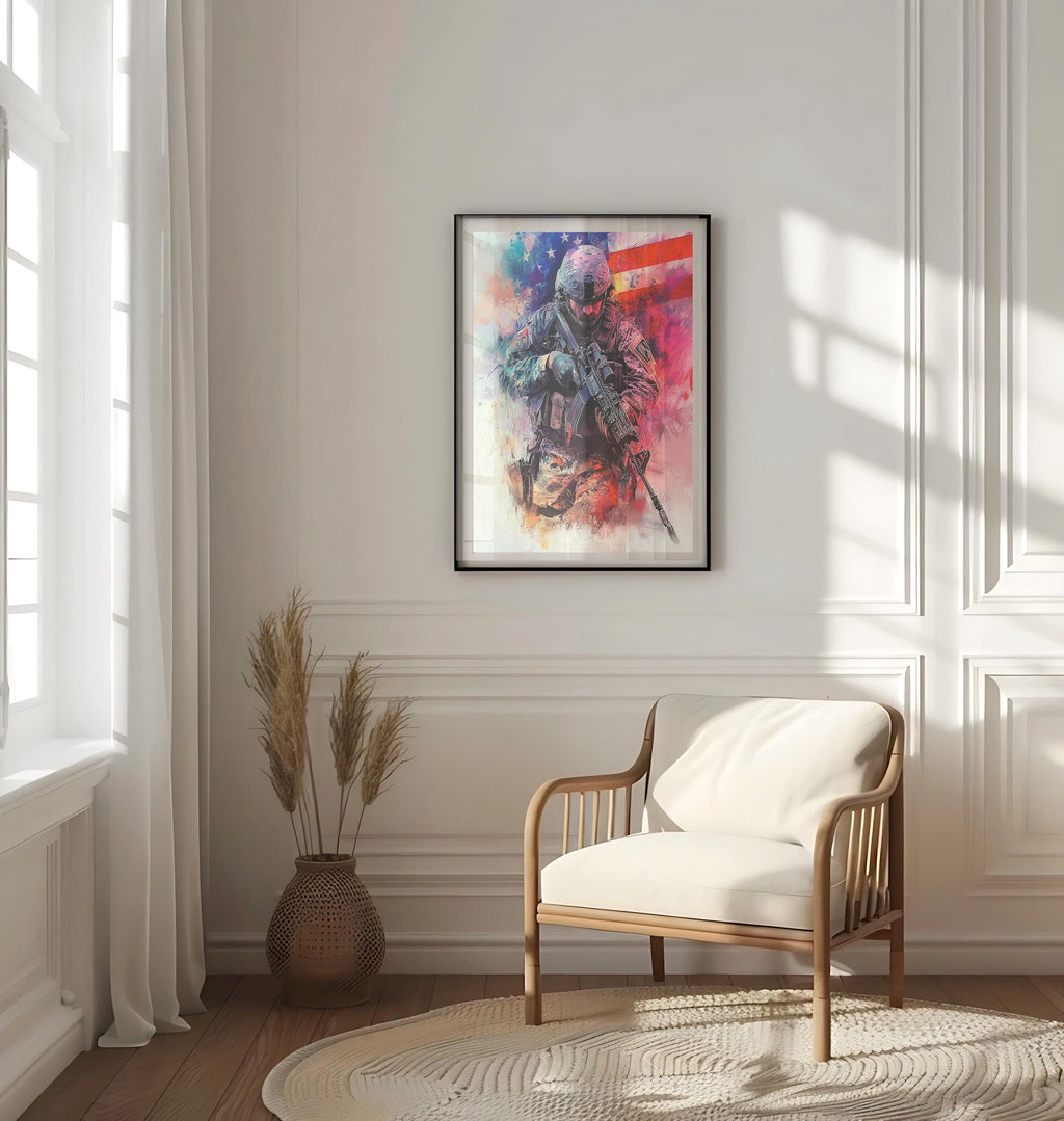 Sniper Wall Art Abstract - United States