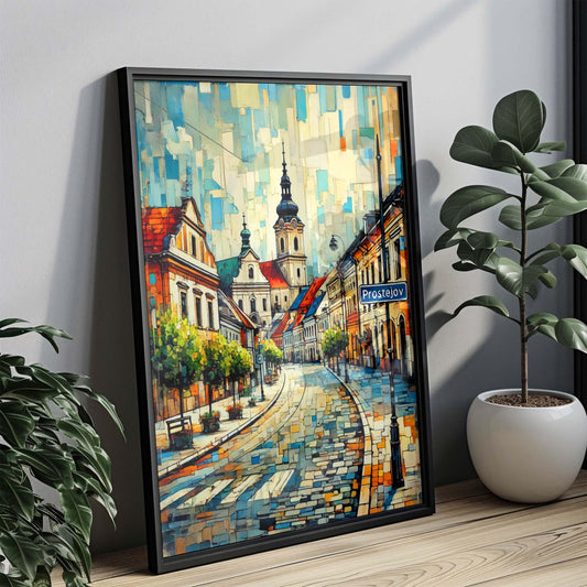 Prostejov Art Print - Czech Republic Travel Poster, City Wall Art, Housewarming Gift, Modern Prostejov Decor