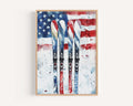 Skiing Wall Art Patriotic - United States