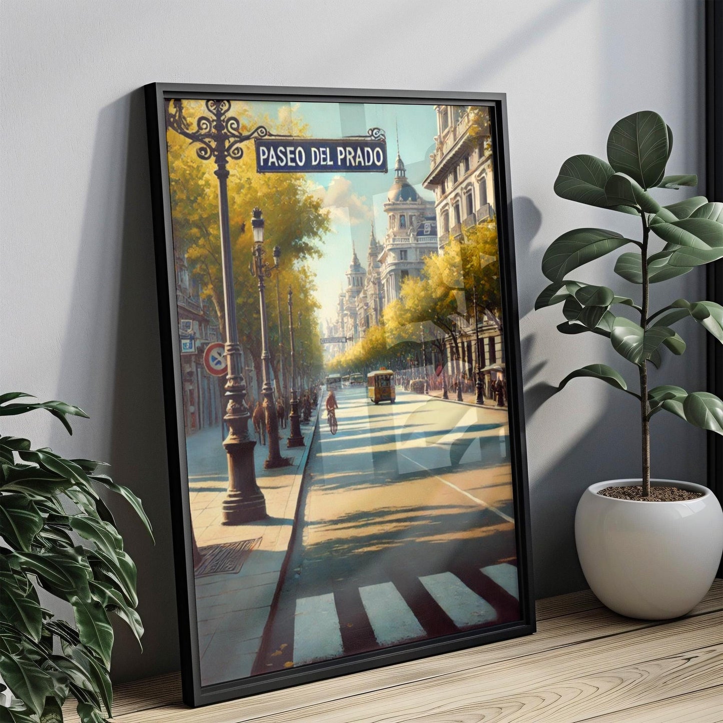 Madrid Travel Poster: Paseo del Prado Fine Art Print