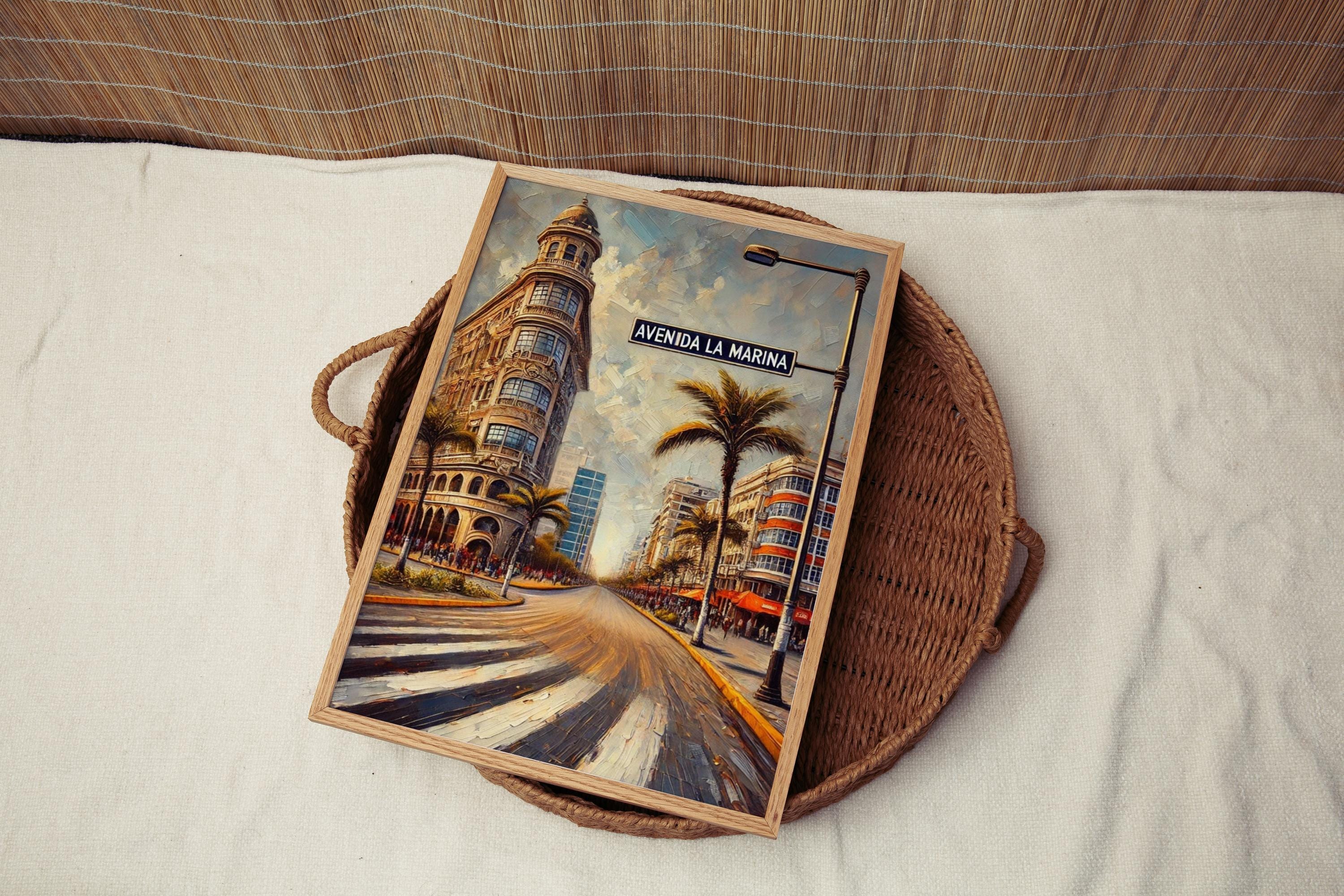 Avenida La Marina Wall Art Print - Lima Travel Poster, Peru Souvenir, Housewarming Gift, Modern Travel Print, Lima Art Decor