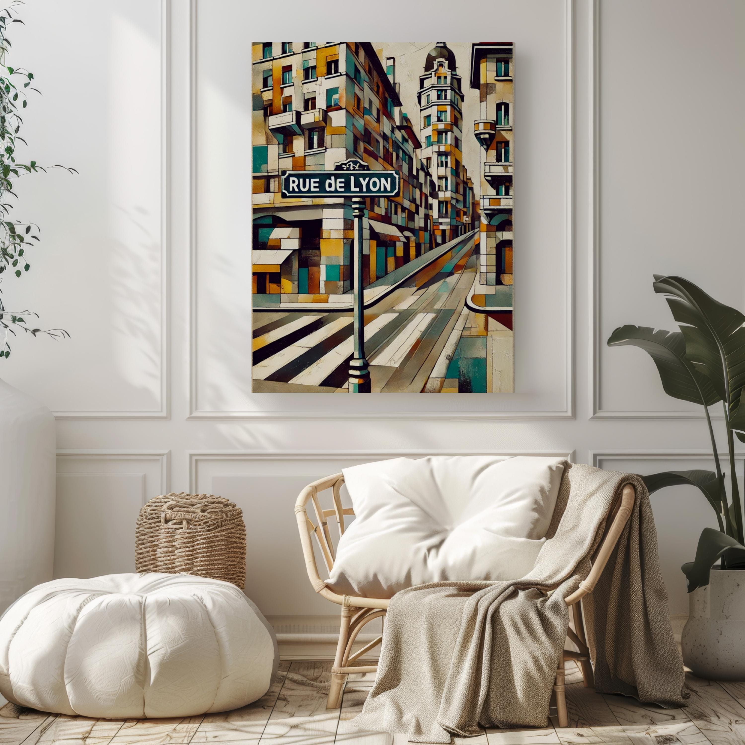 Paris Rue de Lyon Wall Art Print - French Travel Poster, Paris Gift, Housewarming Decor, Elegant Parisian Artwork for Home or Office