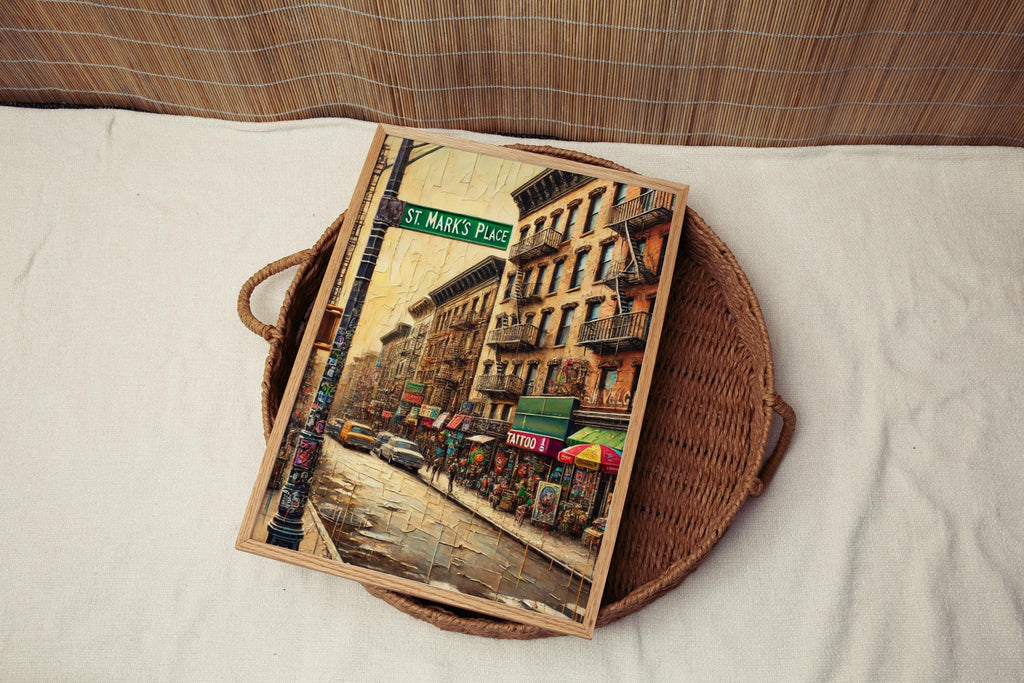 St. Mark’s Place NYC Print: Bohemian East Village Art