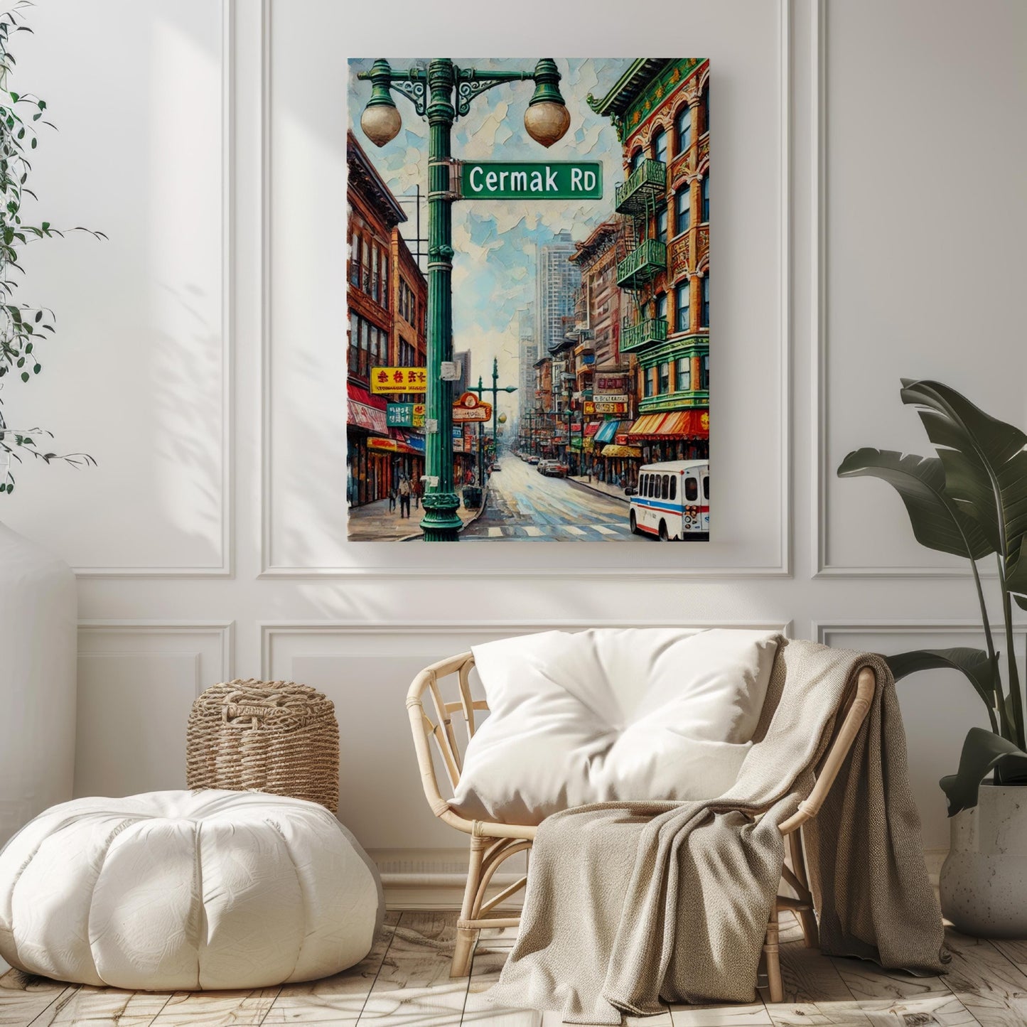 Cermak Road Wall Art, Chicago Print, Illinois Art, Cityscape Travel Poster, Home Decor, Gift for Travelers, Framed or Unframed, Souvenir