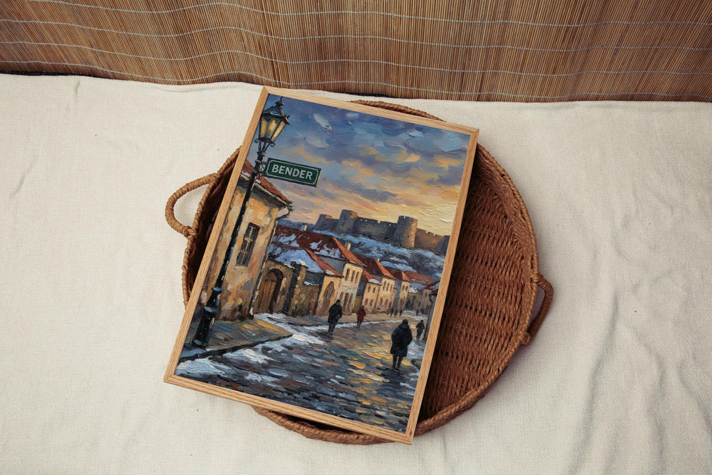 Bender Moldova Wall Art Print: Historic Eastern European Travel Poster