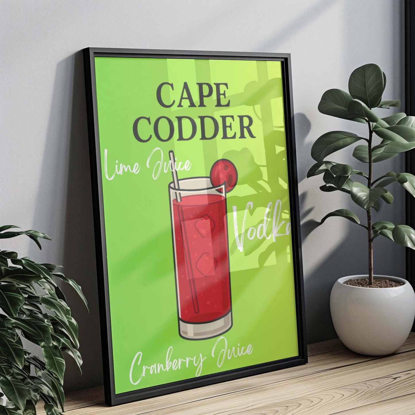 Cape Codder Cocktail Print: Beach House Nautical Wall Art