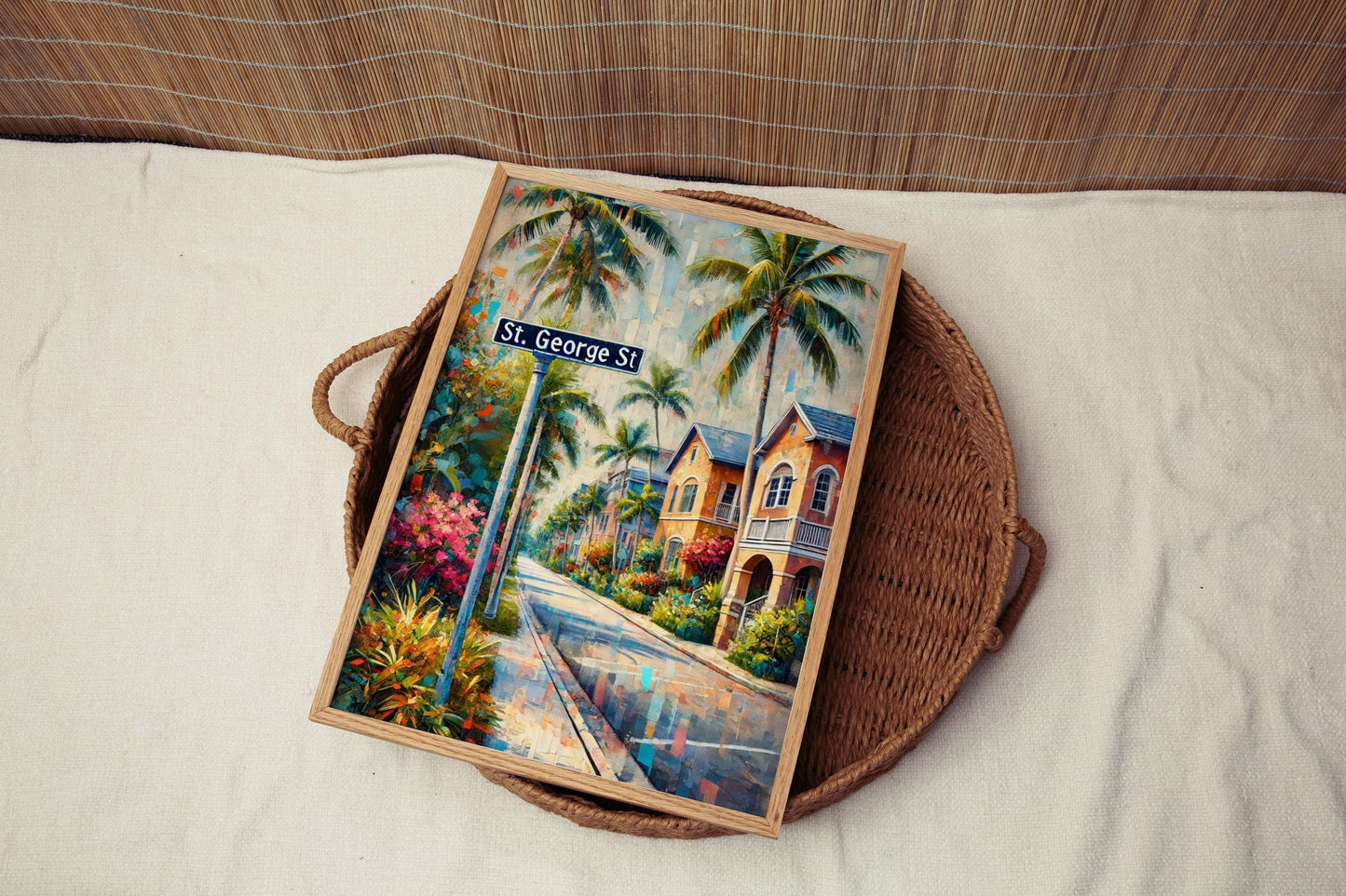 St George St Print - St. Augustine Wall Art, Florida Travel Poster, Historic Street Scene, Housewarming & Florida Gift Idea