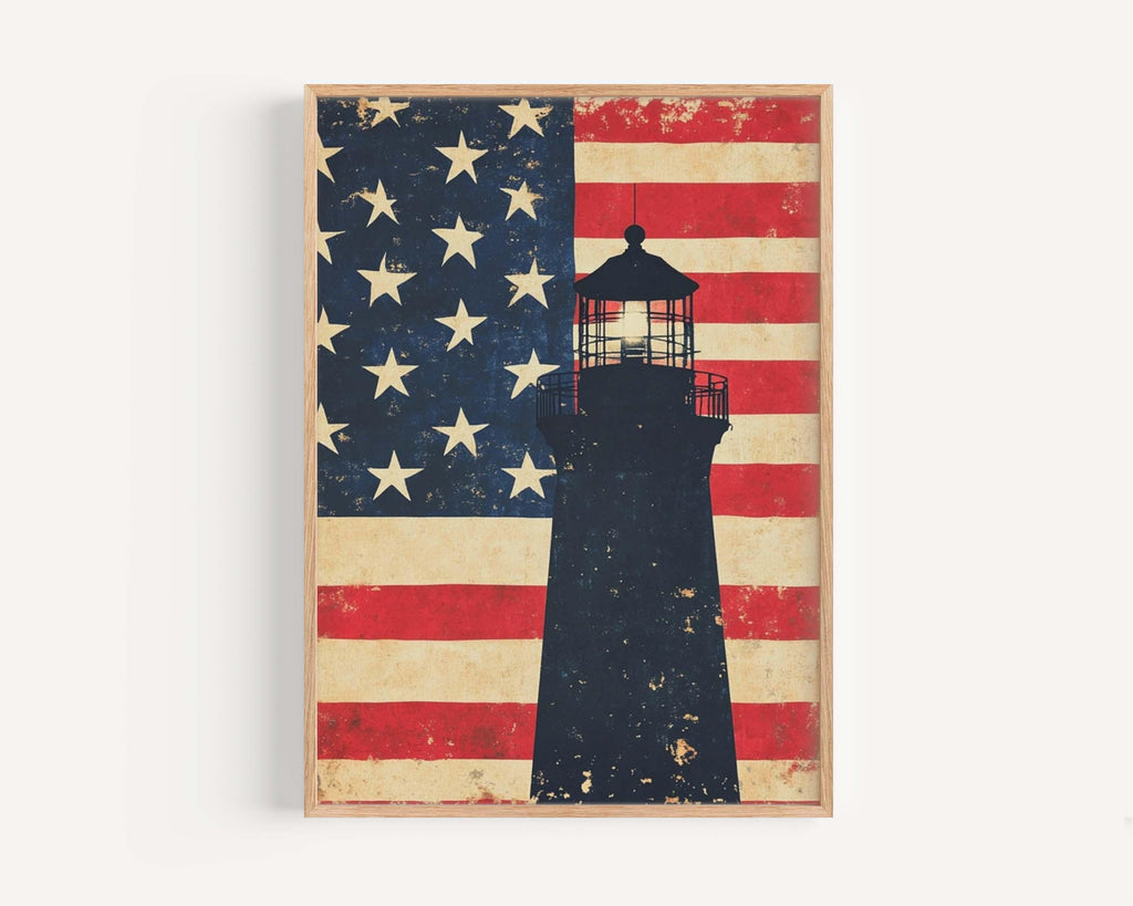 Lighthouse Patriotic Wall Art - United States