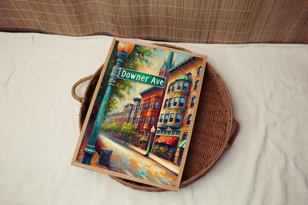Downer Avenue Wall Art, Wisconsin Print, USA Art, “City” Gift, Travel Souvenir, Travel Poster,  “State” Art, PERSONALIZED GIFT
